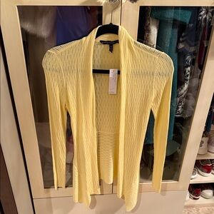 NWT! White House Black Market Light Yellow Cardigan